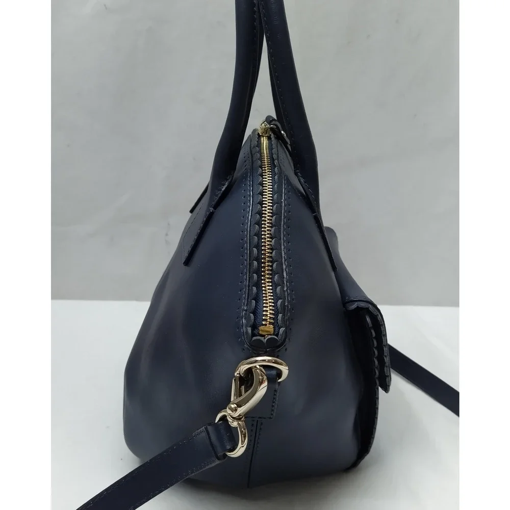 Kate Spade Palm Springs Maggie Midnight Blue Satchel Bag